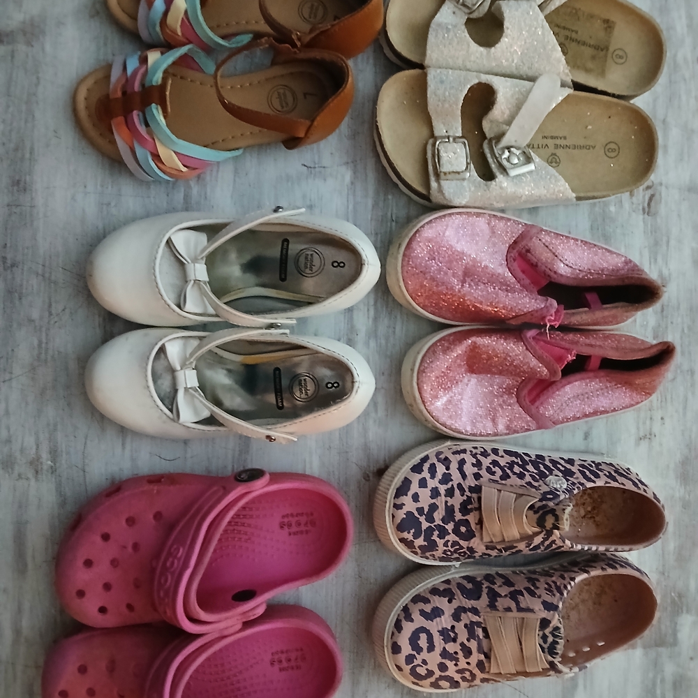 Pink Glitter Kids Slip-On Sandals